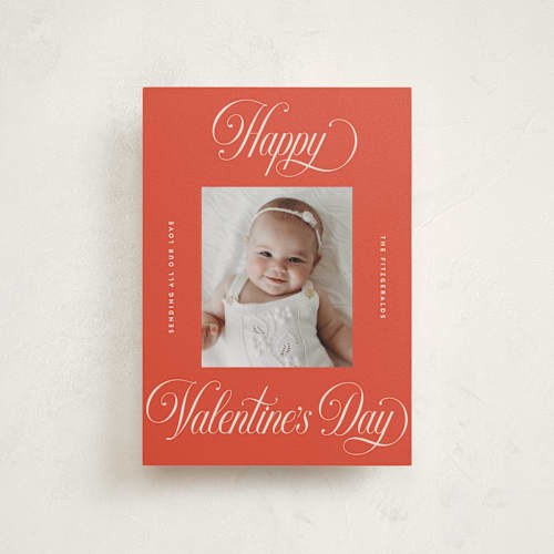 This is a apple valentine postcards with standard by Jackie Crawford called pretty script printing on signature in postcard