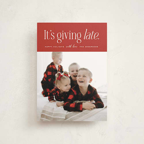This is a scarlet valentine postcards with standard by Heather Schertzer called it's giving printing on signature in postcard