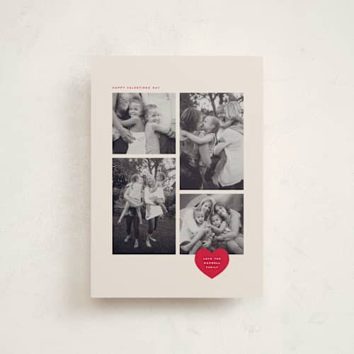 This is a brulee valentine postcards with standard by Kamala Nahas called four of hearts printing on signature in postcard