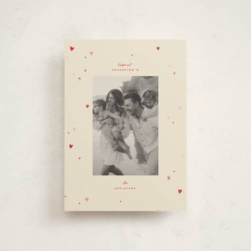 This is a cream valentine postcards with standard by Ellen Schlegelmilch called twinkling hearts printing on signature in postcard