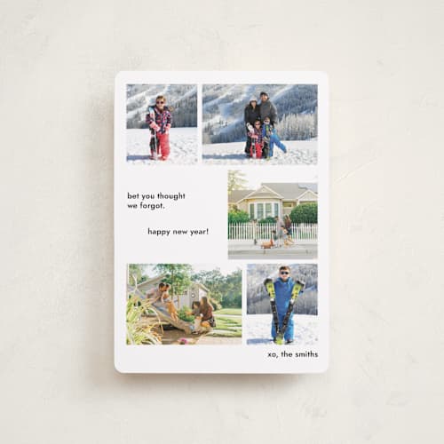 This is a lump of coal petite holiday cards with standard by Megan Davis called forgot printing on recycled smooth signature in petite