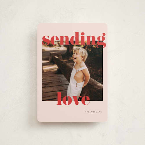 This is a tomato valentines day with standard by Angela Thompson called joyful & bright printing on recycled smooth signature in petite