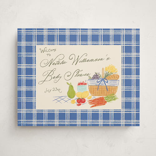 This is a provincial baby shower decorations with standard by Jenna Holcomb called farmer's market printing on premium sign board in 16x20