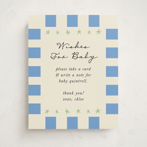This is a lime baby shower decorations with standard by Jackie Crawford called petit pomodoro printing on doublethick in 11x14