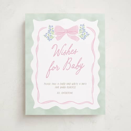 This is a cupcake baby shower decorations with standard by Creo Study called little fleur printing on doublethick in 11x14