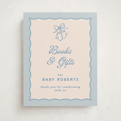 This is a frost baby shower decorations with standard by Creo Study called après ski printing on doublethick in 11x14