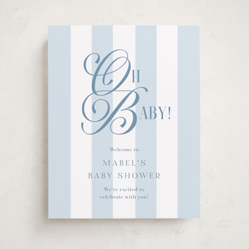 This is a bluebonnet baby shower decorations with standard by Laura Hankins called oh boy! printing on premium sign board in 11x14