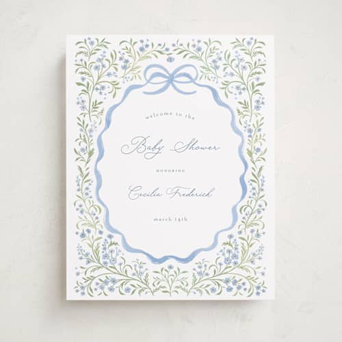 This is a sky baby shower decorations with standard by Paper Raven Co. called darling printing on premium sign board in 11x14