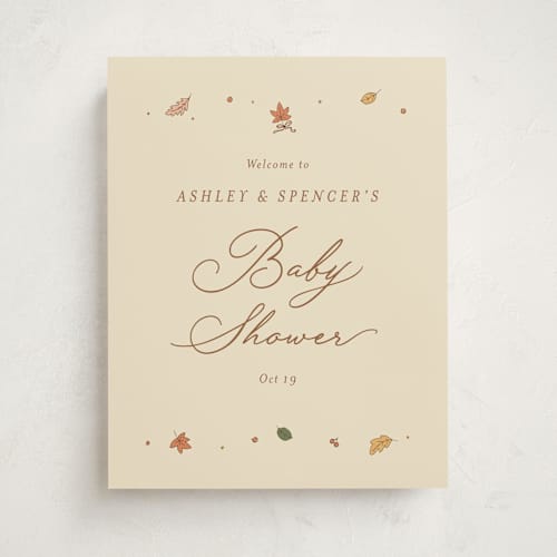 This is a pie baby shower decorations with standard by letterfix called sweet autumn printing on premium sign board in 11x14