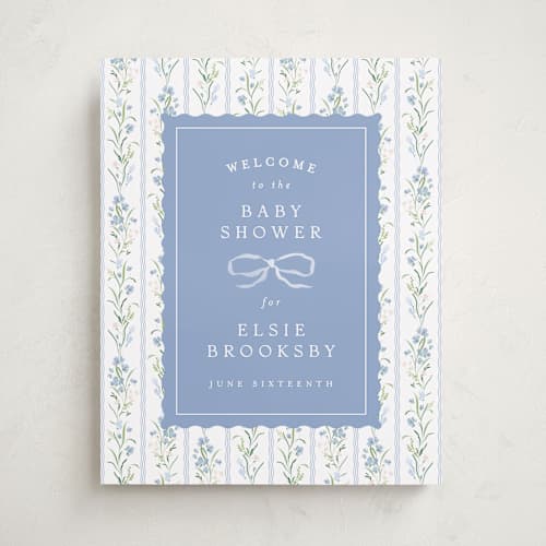 This is a cornflower baby shower decorations with standard by Erin L. Wilson called dorothy printing on premium sign board in 16x20