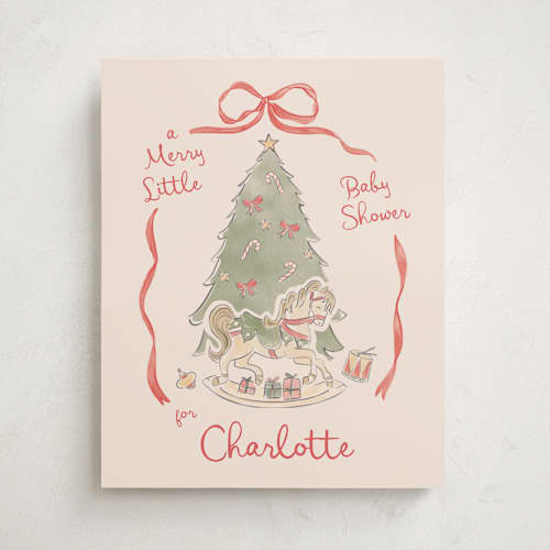 This is a peppermint baby shower decorations with standard by Creo Study called toys and joy printing on premium sign board in 16x20