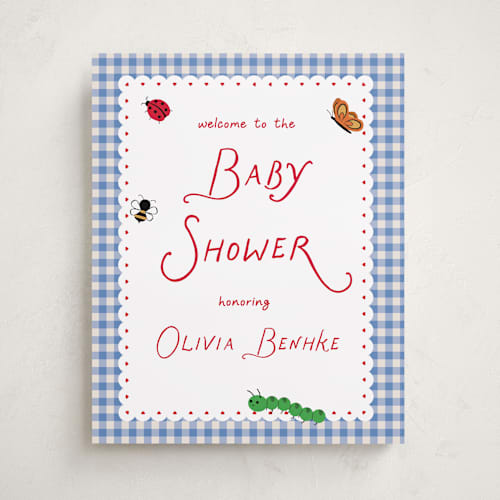 This is a sky baby shower decorations with standard by Jennifer Lew called love bug printing on premium sign board in 16x20