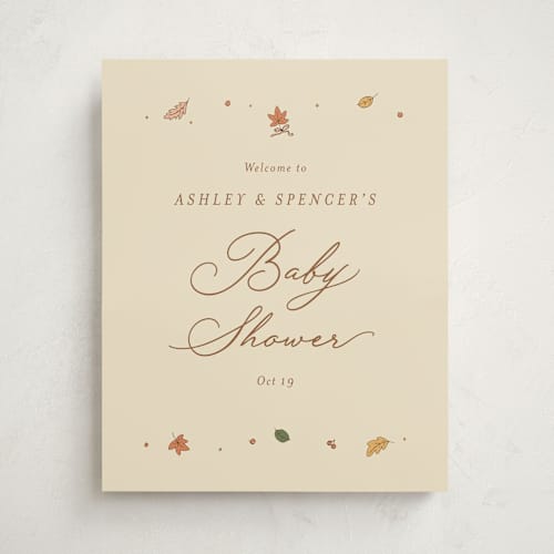 This is a pie baby shower decorations with standard by letterfix called sweet autumn printing on premium sign board in 16x20
