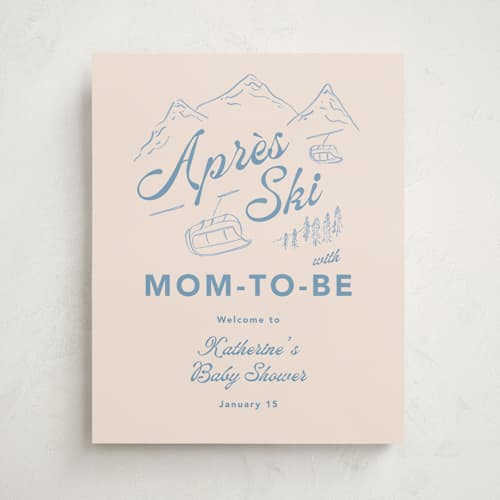 This is a frost baby shower decorations with standard by Creo Study called après ski printing on premium sign board in 16x20
