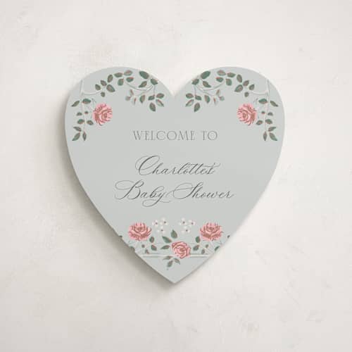 This is a antique sky baby shower decorations with standard by Ana de Sousa called parisian roses printing on premium sign board in 16x20