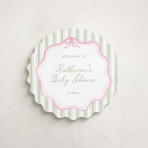 This is a garden glory baby shower decorations with standard by Creo Study called baby in bloom printing on premium sign board in 16x20