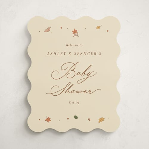 This is a pie baby shower decorations with standard by letterfix called sweet autumn printing on premium sign board in 16x20