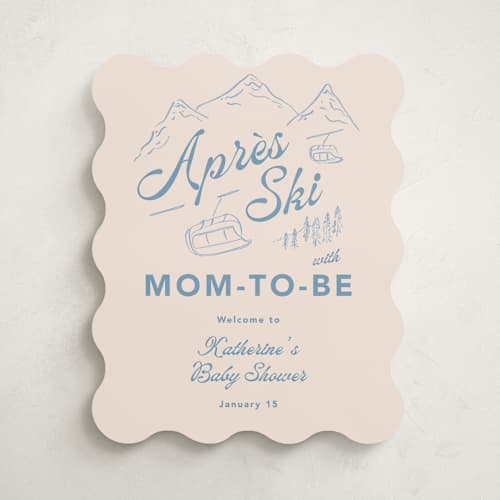 This is a frost baby shower decorations with standard by Creo Study called apres ski printing on premium sign board in 16x20