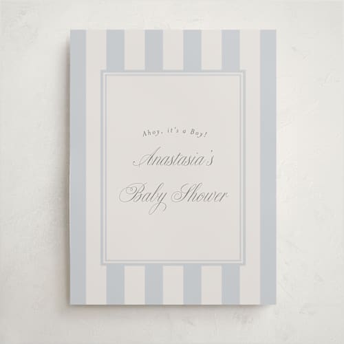 This is a sailor baby shower decorations with standard by Stephanie Hawkes called on board printing on premium sign board in 18x24