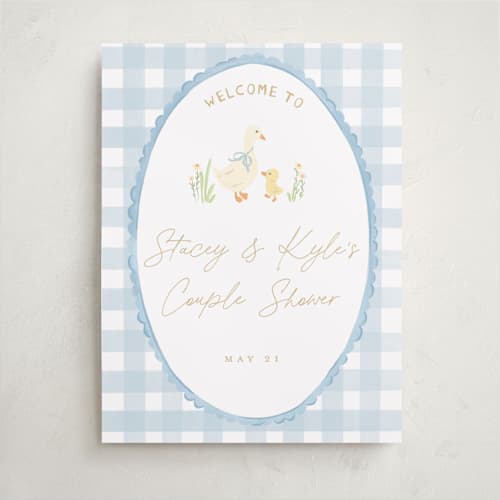 This is a sky baby shower decorations with standard by Creo Study called vintage goose printing on premium sign board in 18x24