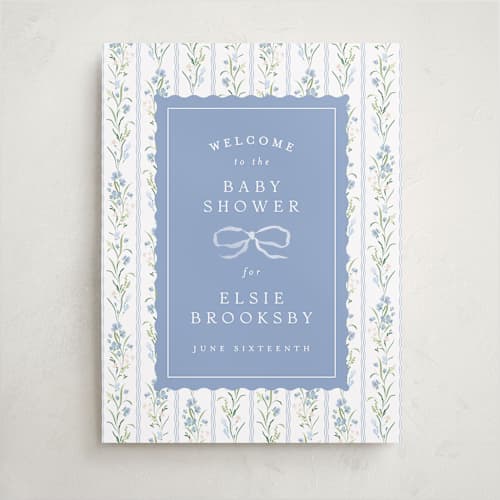 This is a cornflower baby shower decorations with standard by Erin L. Wilson called dorothy printing on premium sign board in 18x24