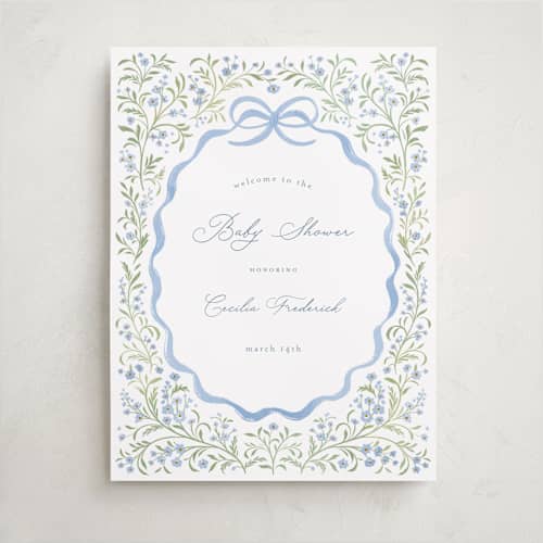 This is a sky baby shower decorations with standard by Paper Raven Co. called darling printing on premium sign board in 18x24