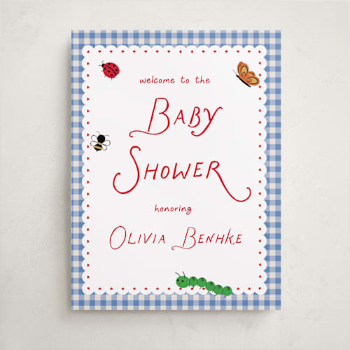 This is a sky baby shower decorations with standard by Jennifer Lew called love bug printing on premium sign board in 18x24