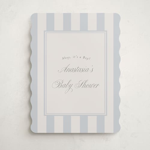 This is a sailor baby shower decorations with standard by Stephanie Hawkes called on board printing on premium sign board in 18x24