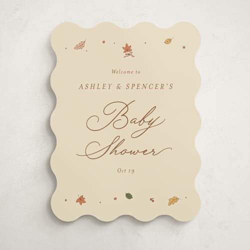 This is a pie baby shower decorations with standard by letterfix called sweet autumn printing on premium sign board in 18x24