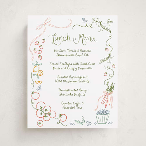 This is a meadow baby shower decorations with standard by Jenna Holcomb called locally grown sketch printing on doublethick in 8x10