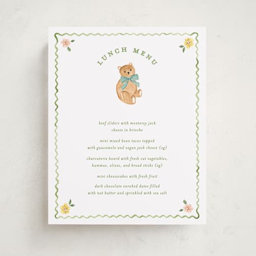 This is a leaf baby shower decorations with standard by Sarah Knight called wave printing on doublethick in 8x10
