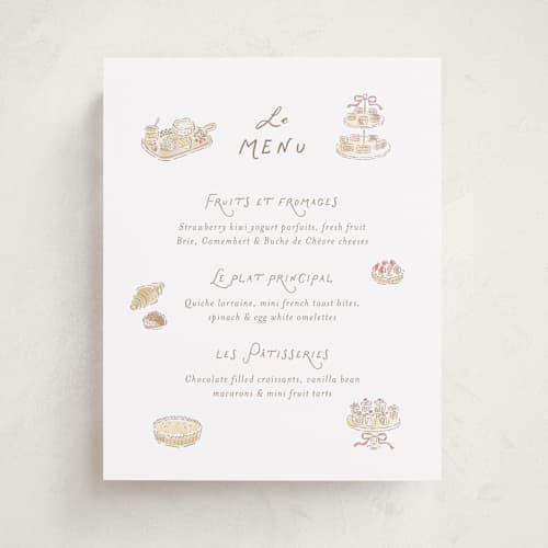 This is a strawberry baby shower decorations with standard by Jennifer Wick called a day in paris printing on doublethick in 8x10