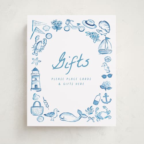 This is a ocean baby shower decorations with standard by Itsy Belle Studio called coastal baby printing on doublethick in 8x10