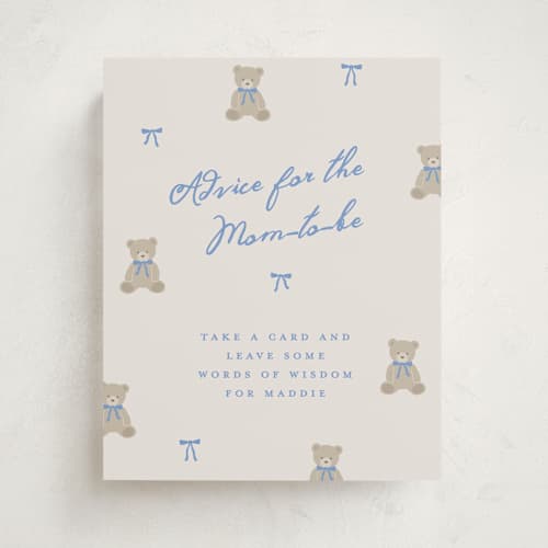 This is a waterfall baby shower decorations with standard by Kelly Watkins called so beary cute printing on doublethick in 8x10