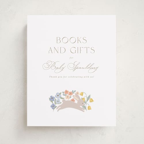 This is a meadow baby shower decorations with standard by Brandy Folse called spring awakening printing on doublethick in 8x10