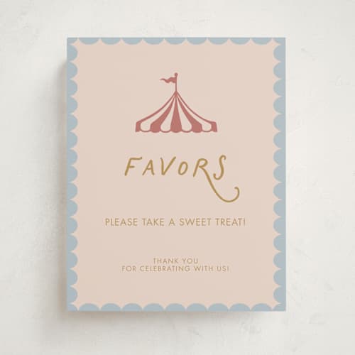 This is a mustard baby shower decorations with standard by Rina Ozum called little circus printing on doublethick in 8x10