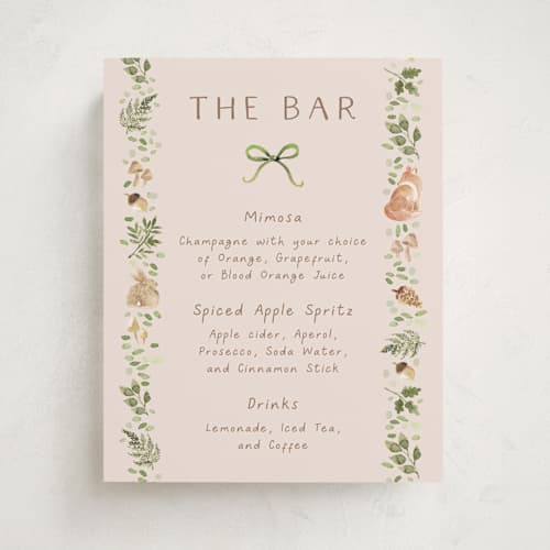 This is a sand baby shower decorations with standard by frau brandt called forest baby shower printing on doublethick in 8x10