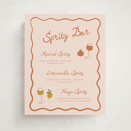 This is a peach baby shower decorations with standard by Kelly Watkins called a little cutie printing on doublethick in 8x10