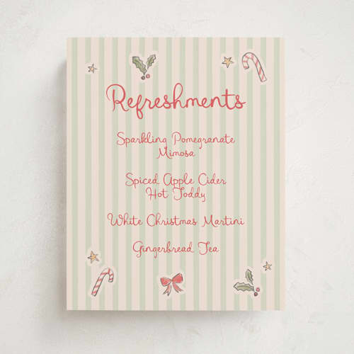 This is a peppermint baby shower decorations with standard by Creo Study called toys and joy printing on doublethick in 8x10