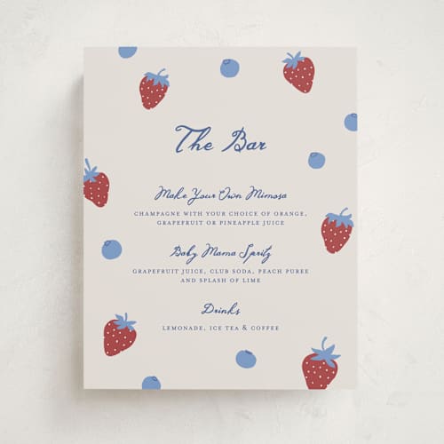 This is a barn baby shower decorations with standard by Kelly Watkins called so berry sweet printing on doublethick in 8x10