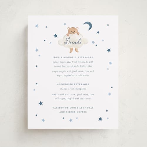 This is a moonlight baby shower decorations with standard by Sarah Knight called twinkle twinkle little star printing on doublethick in 8x10