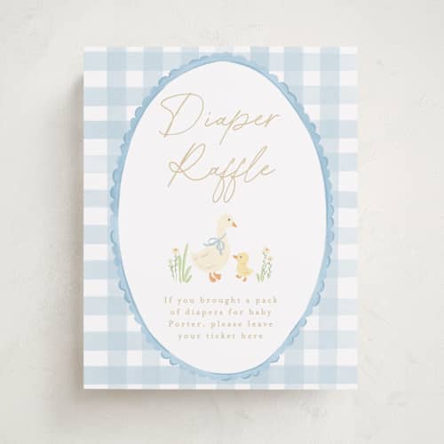 This is a sky baby shower decorations with standard by Creo Study called vintage goose printing on doublethick in 8x10