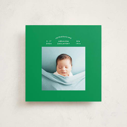 This is a grass birth announcements with standard by Phrosné Barwood called my child printing on recycled smooth signature in standard