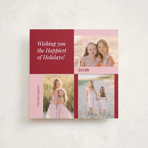 This is a mulled wine holiday photo cards with standard by Anja Jankowsky called happiest of holidays wishes printing on recycled smooth signature in square