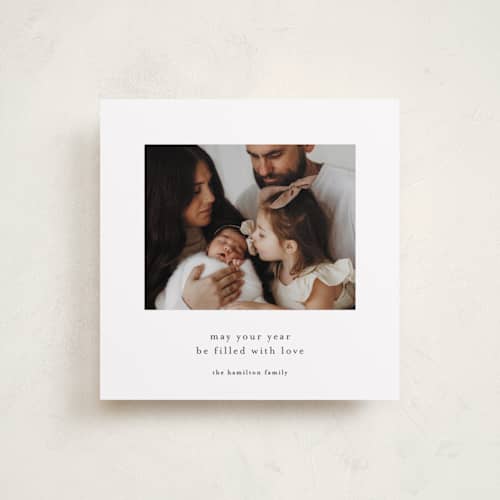 This is a coal holiday photo cards with standard by Blustery August called brandy butter printing on recycled smooth signature in square