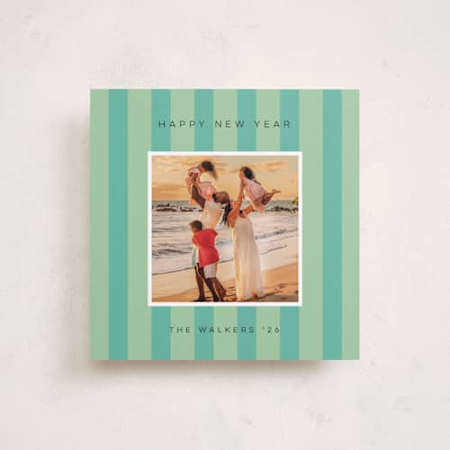 This is a frosting holiday photo cards with standard by Morgan Kendall called cabana printing on recycled smooth signature in square