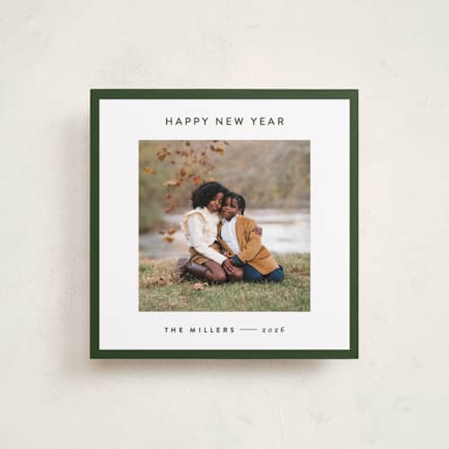This is a spruce holiday photo cards with standard by JoAnn Jinks called square printing on recycled smooth signature in square