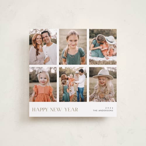 This is a winter holiday photo cards with standard by Cass Loh called cheerful gallery printing on recycled smooth signature in square