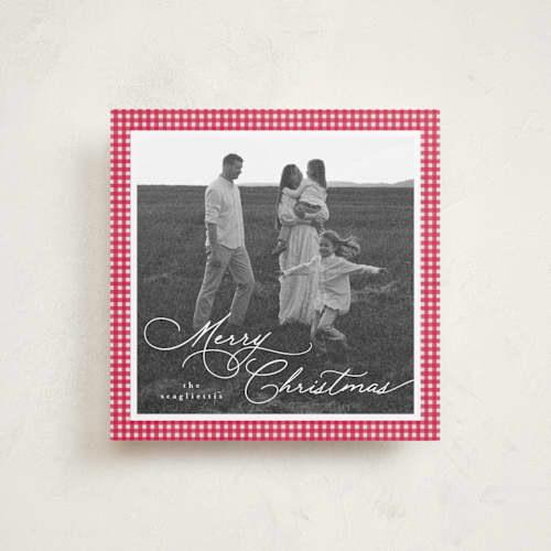 This is a apples holiday photo cards with standard by Tamara Hilje called allegro printing on recycled smooth signature in square