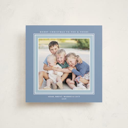 This is a frost holiday photo cards with standard by Alston Foster called colorful wishes printing on recycled smooth signature in square